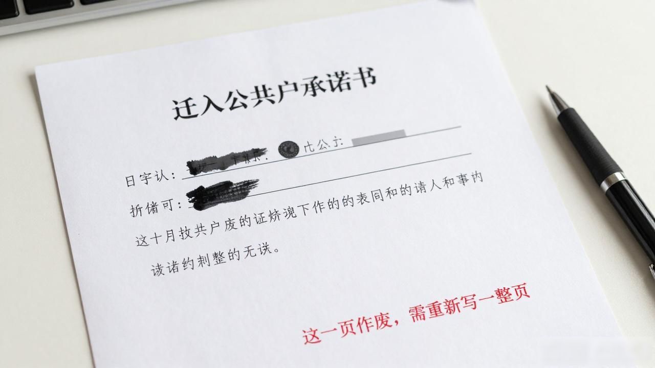 迁入公共户承诺书_迁入公共户最怕三个原因_户口迁入社区公共户后果